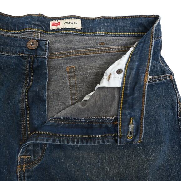 Wrangler Athletic Fit Jeans Mens 34x32 Dark Wash - Picture 8 of 11